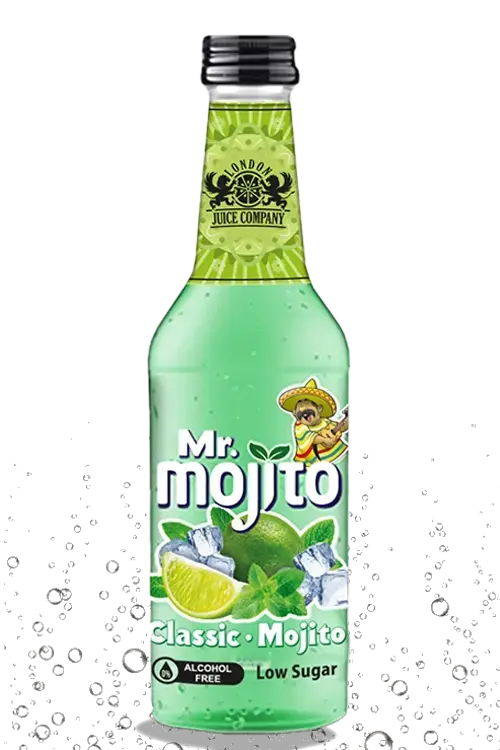 "Mr. Mojito Classic Mojito 275ml glass bottle alcohol-free mojito flavor beverage"